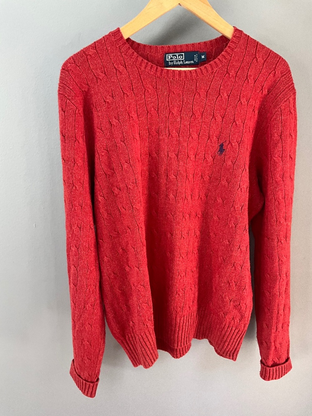 Polo Rich Orange cable sweater